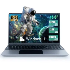 New 15.6" Windows 11 Laptop, Intel Celeron N5095 12GB RAM 512GB SSD, Business
