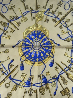 Beautiful Colors Hermes “Les Cles” The Keys Silk Scarf 90cm | eBay