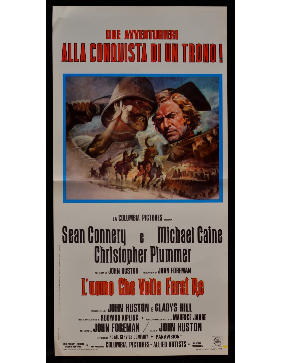 Locandina originale film L'uomo che volle farsi re (1975) - Regia di John Huston