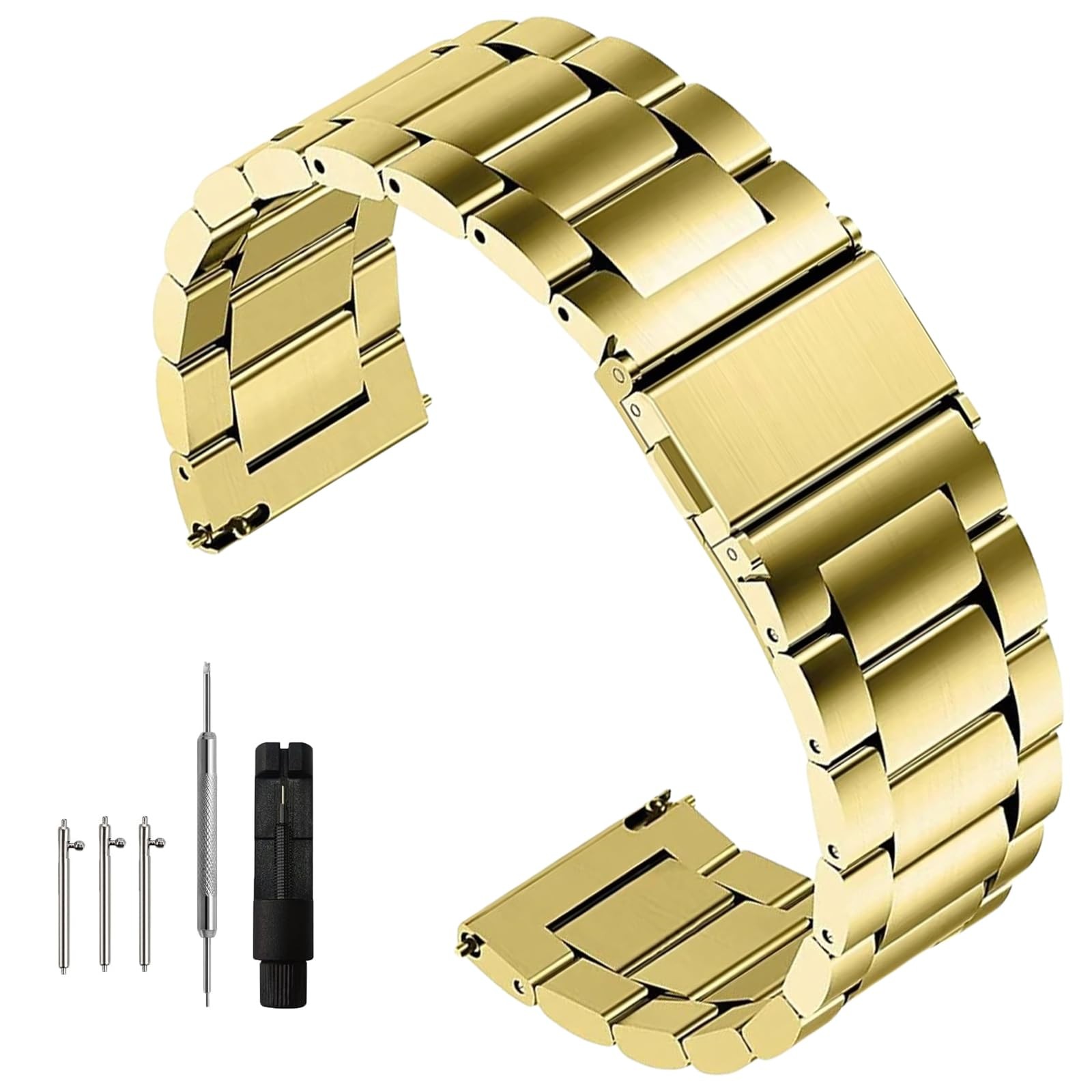 Bracelet montre acier inoxydable 20mm maillons chic argent