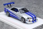 Focal Horizon Nissan Skyline GT-R R34 Silver Blue LTD 999PCS ONLY 1:64 Car Model