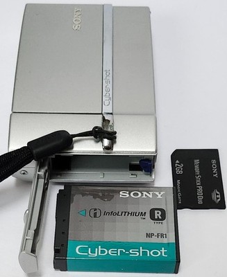 Sony Cyber-Shot DSC-T30 7.2MP Digital Camera Silver Tested Line on