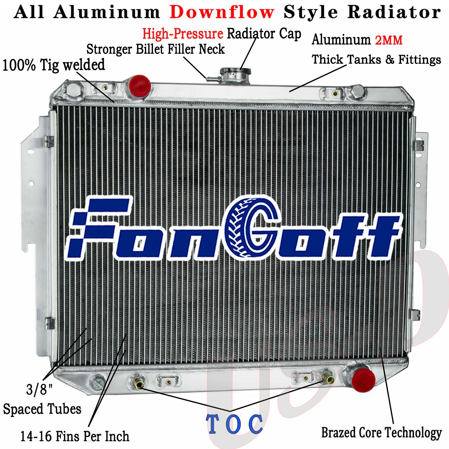 4 Row Radiator Fits 1999-03 Dodge Ram 1500 2500 3500 Van 1994-94 B150 B250 B350