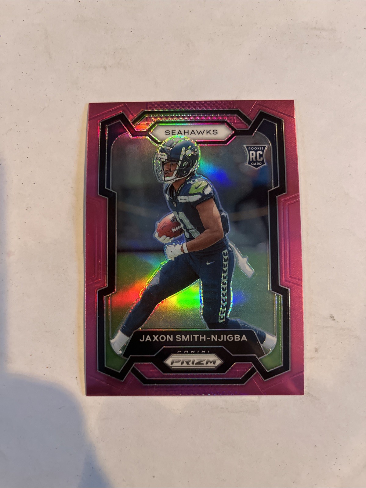 2023 Panini Prizm - Rookies Jaxon Smith-Njigba #390 Pink Prizm (RC)