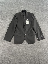 NWT Lauren Ralph Lauren Boys Suit Jacket 14R Black UltraFlex Stretch Formalwear