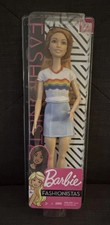 Mattel Barbie Fashionistas #122 Red Hair Rainbow Top Blue Skirt 11.5in FXL55