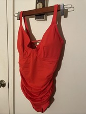 Red Swimwear One Piece Size Medium