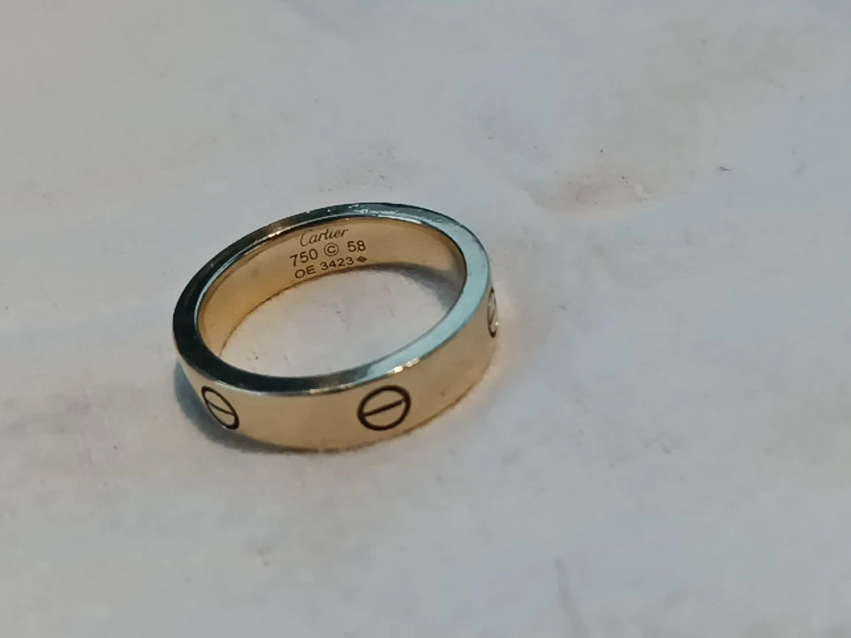 Anillo de amor Cartier 750 18k pesado 10 g euro talla 58 EE. UU. talla 8,5 Foto 2 de 4
