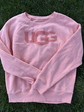 UGG Sweatshirt Womens Large Fuzzy Logo Crewneck Sweatshirt