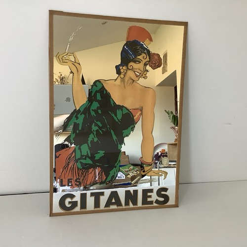 Affiche Miroir GITANES Cigarette Vintage Dransy (1883-1935) Originale D’époque - Picture 3 of 20