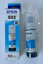 EPSON 502 EcoTank Ink Ultra-High Capacity Bottle Cyan Genuine Open Box Exp 3/30