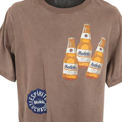 Modelo Especial T Shirt Mens Size Small Brown Beer Breweriana OVERSIZED Fit NEW