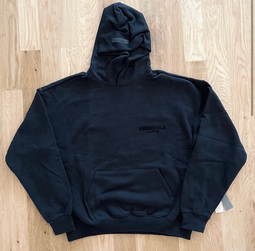 Black Essentials Hoodie Authentic