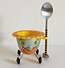 PYLONES Collectible Novelty COCOTTE EGG CUP & SPOON hardly used, without box