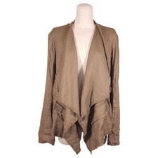 Free People Raw Femme Linen Jacket Olive Sz Small