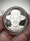 1989 THE JOKER Batman 50th Anniversary  1oz Fine Silver Round Coin w/ Capsule