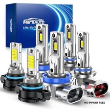 H11 9005 Light Bulbs Combo And 5202 Led Fog Light H11 90055202 Combo White