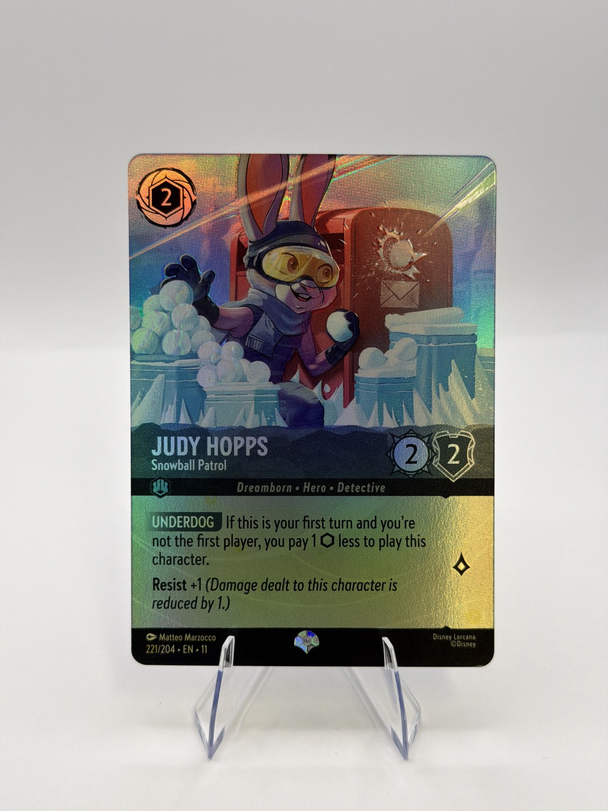 Disney Lorcana Winterspell #221/204 Judy Hopps Snowball Patrol EPIC