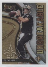 2020 Panini Select Unbreakable Silver Prizm Drew Brees #U17 07qd