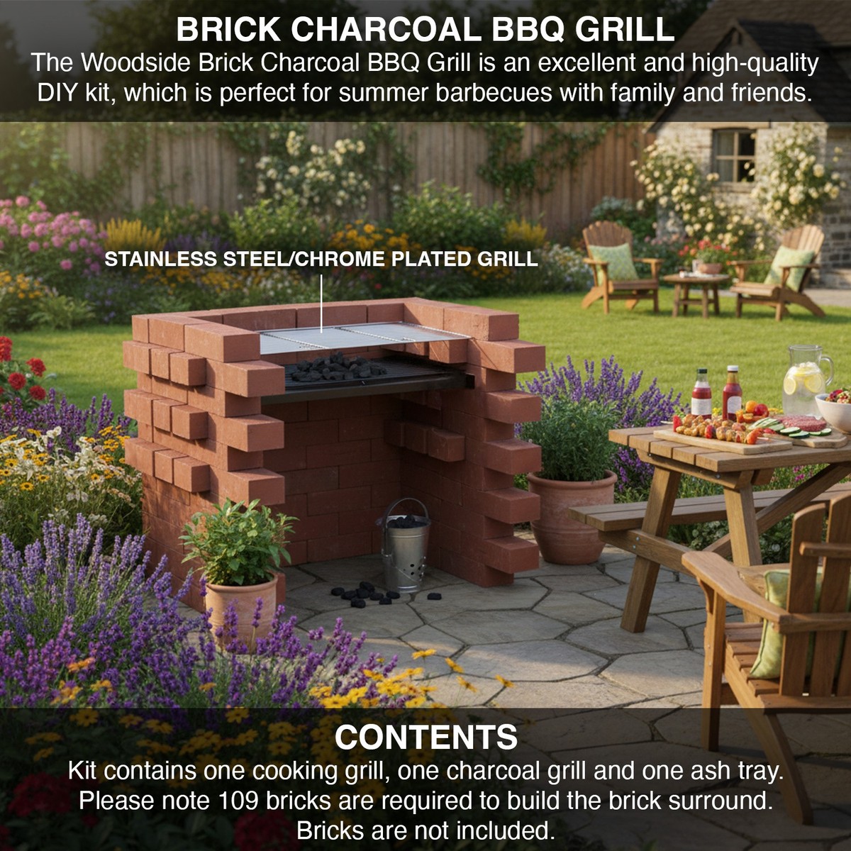 Charcoal Grill Island Build A Bbq Kit Woodside DIY Brick Charcoal BBQ  Barbecue Stainless Steel Cooking, image size:1200x1200