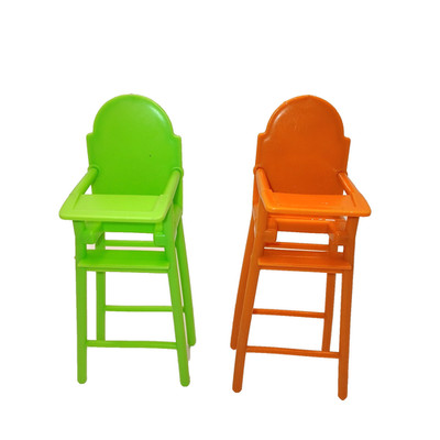 Vtg Sunshine Family Baby Sweets Doll Green & Orange High Chairs 1974 Lot Of 2