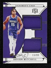 2021 Panini National Treasures Rookie Dual Materials 13/99 Davion Mitchell 0d44