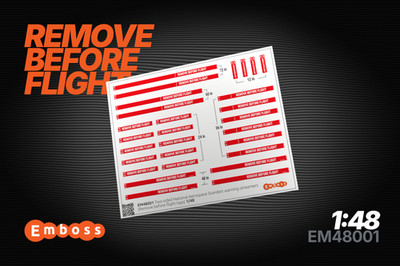 1:48 3D Remove Before Flight Streamers for scale model Aircraft