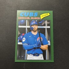 2026 Topps Heritage Michael Busch #305 Chicago Cubs Dark Green Border SP
