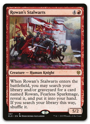 LP Rowan's Stalwarts #307 Throne of Eldraine ELD Magic MTG