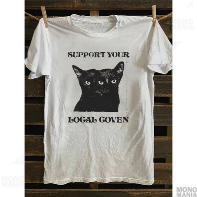 Support Your Local Coven shirt, Black cat shirt, Witchy shirt