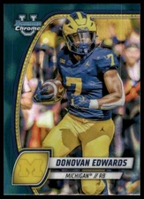 2024 Bowman University Chrome #66 Donovan Edwards Teal Lava Refractor