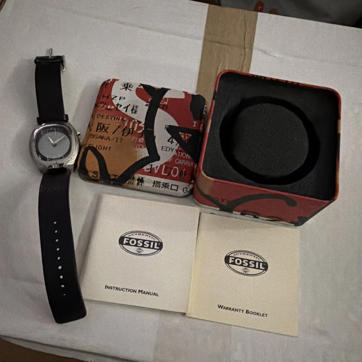 Analog & Digital Fossil Big Tic Silver Case Wristwatches for sale