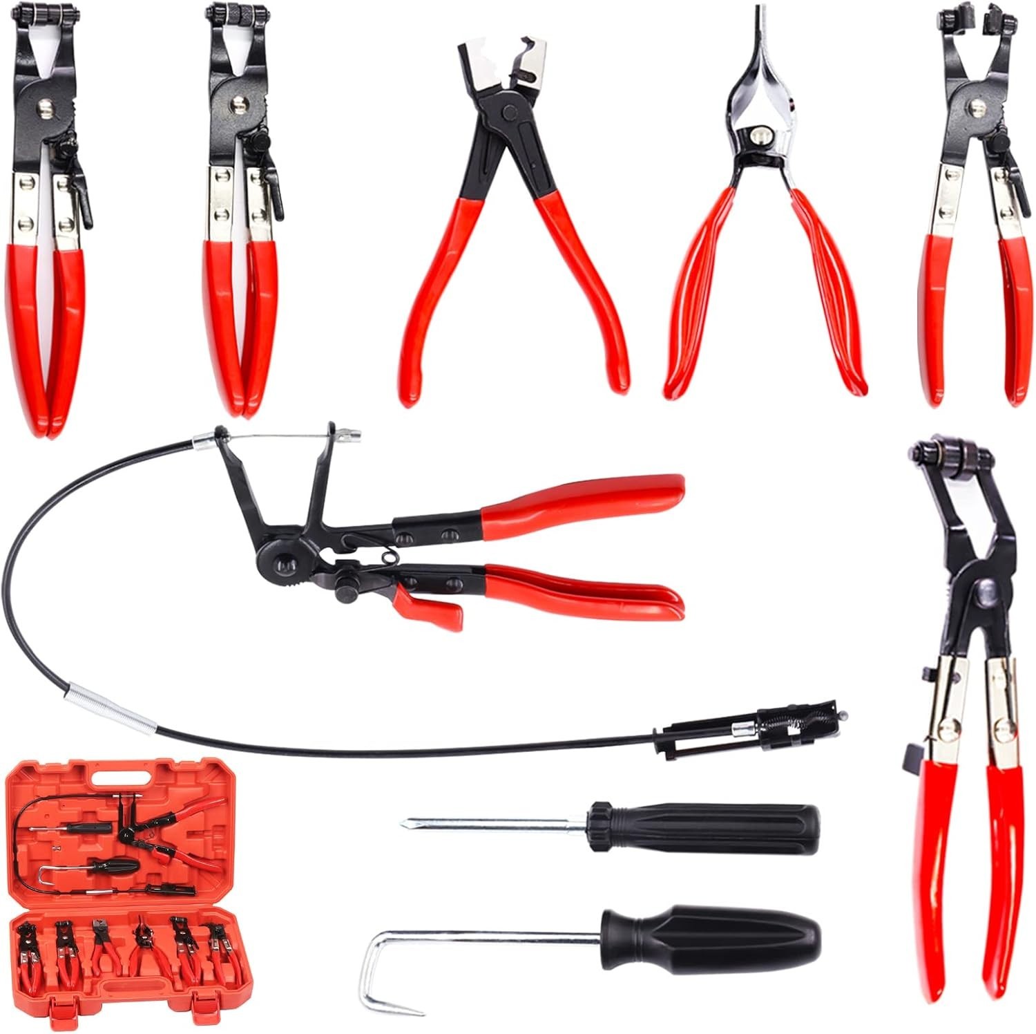 Lot de pinces à collier de serrage pour durite et moteur de voiture