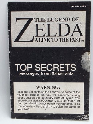 Legend of Zelda Link To The Past TOP SECRETS Messages from Sahasrahla SNES