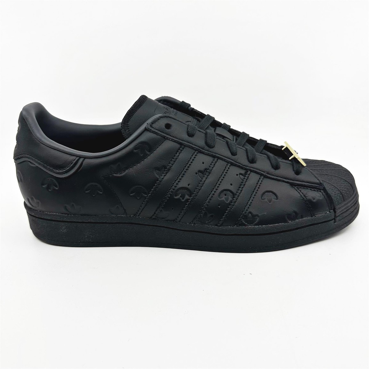 Adidas Superstar Core Black Debossed Carbon Mens Athletic Sneakers | eBay