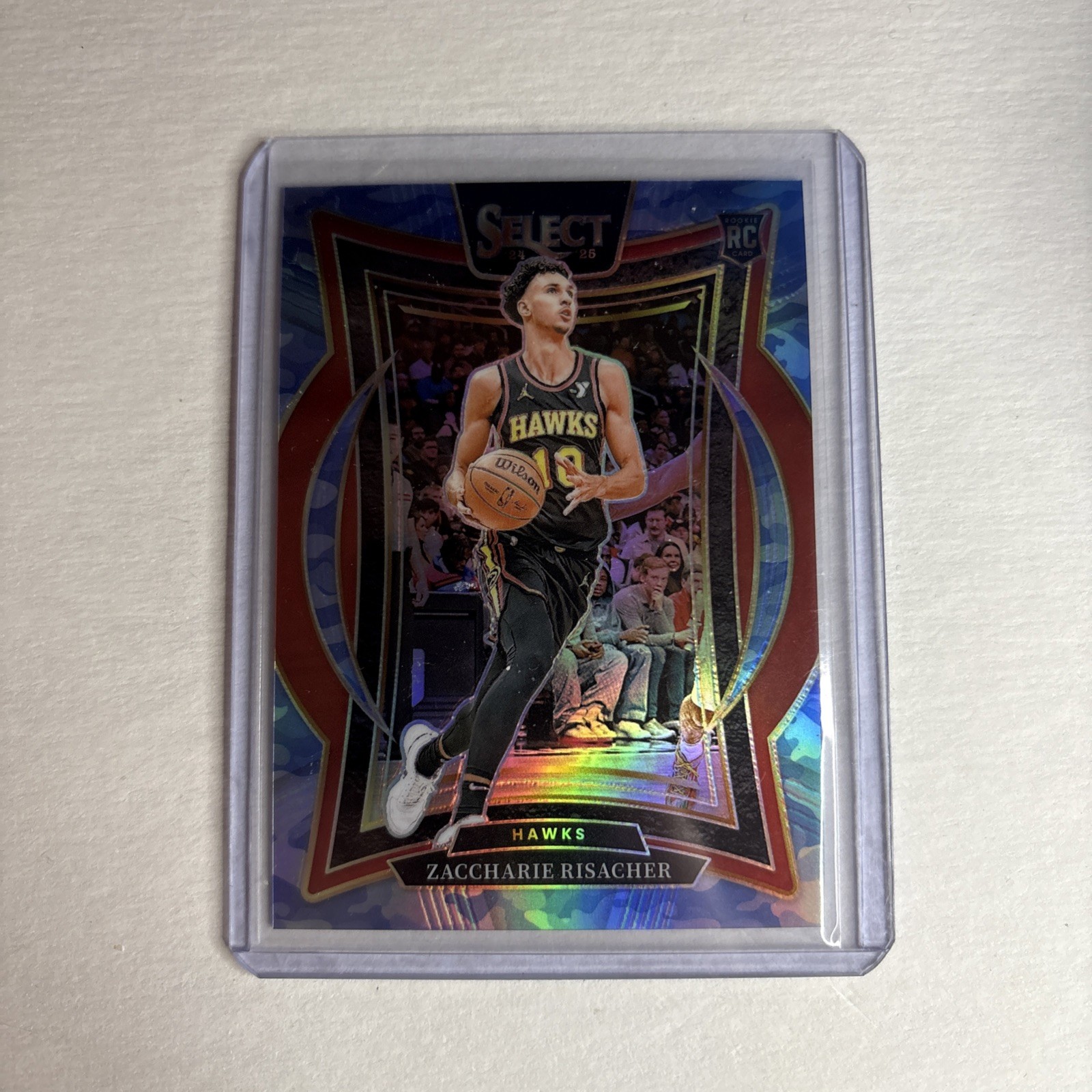 2024-25 Panini Select Zaccharie Risacher #86 RC Rookie Concourse Blue Camo /99