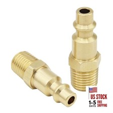 Air Hose Fittings 1/4 inch NPT Male Thread Air Plug, Air Compressor Male Plug 2