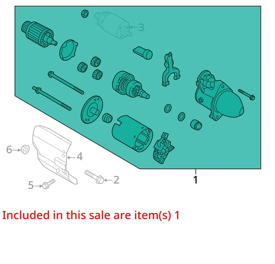 Motor de arranque ID 361003C221 compatível com 14-16 SORENTO 829078 - Imagem 2 de 4
