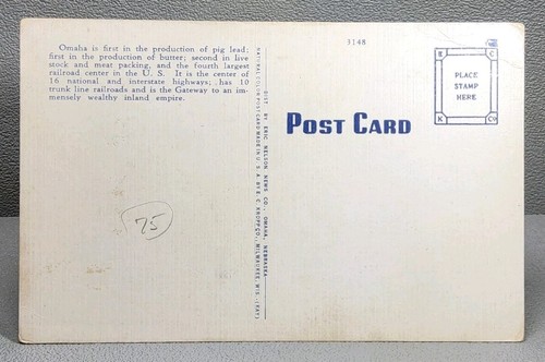 1945 Postcard ~ Union Pacific Bridge Over Missouri River ~ Omaha, Nebraska. 7526 - Picture 7 of 13