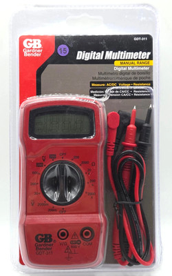 Gardner Bender GDT-311 Black/Red Manual 3 Function Digital Multimeter