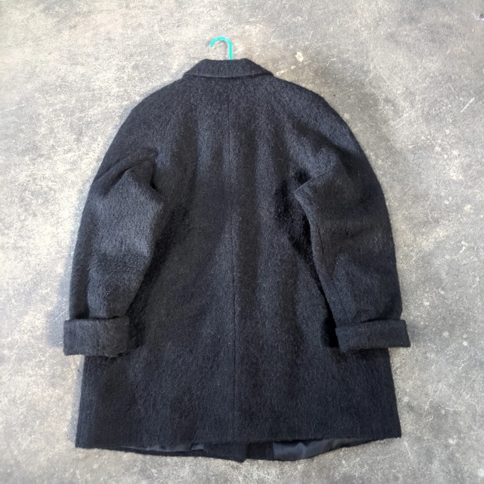 Vintage Mohair Peacoat Jacket Womens 18W Black Tog Shop Long Length - Image 4 of 4
