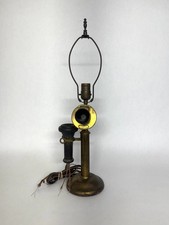 Western Electric 20AL Brass 1915 Candlestick Desk Table Telephone Phone - Lamp