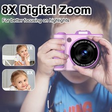 1080P Digital Camera For Kids Digital Video Camera 48MP 2.4 Inch Flip Scree PVBD