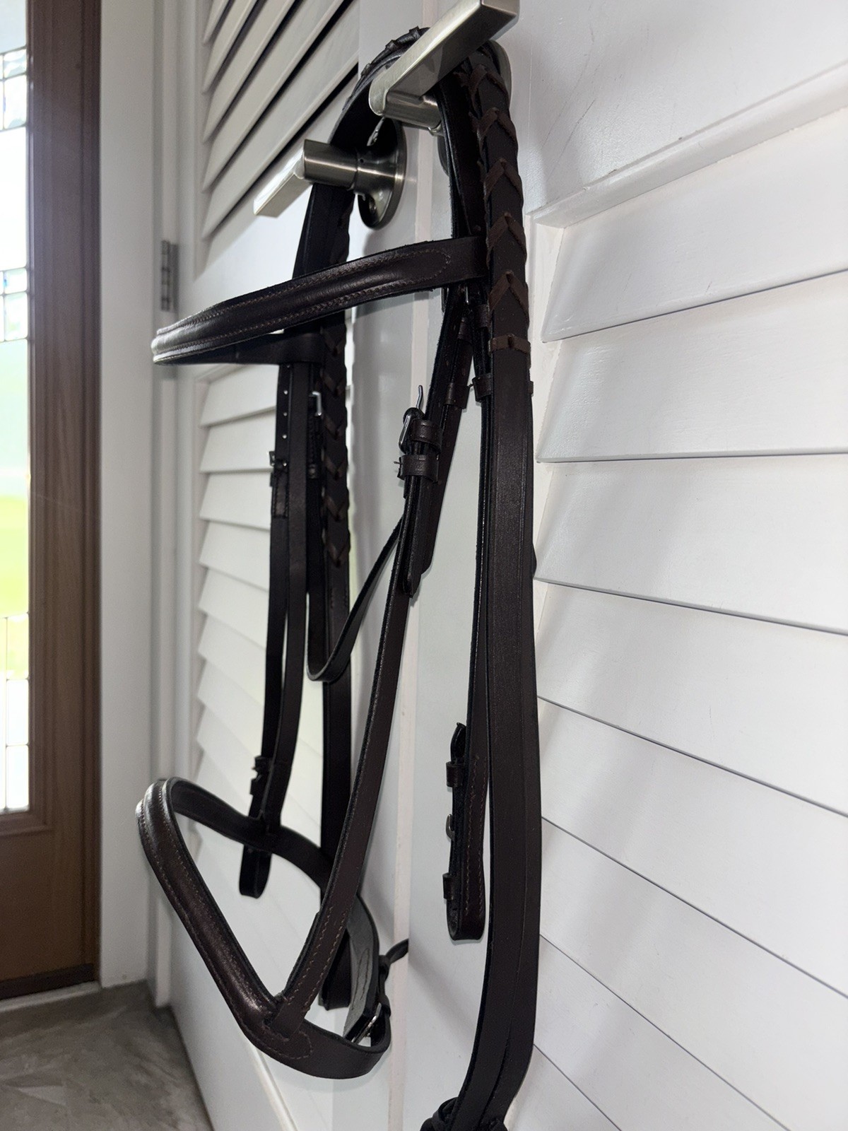 New Brown Leather English Horse Snaffle Bridle W/ Laced Reins