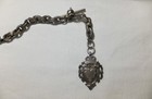 VINTAGE ANTIQUE BRITISH SILVER POCKETWATCH FOB WITH STAMPED CREST CHARM — photo 6