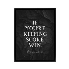 Red Auerbach Keeping Score Quote Framed Canvas Wall Art Print