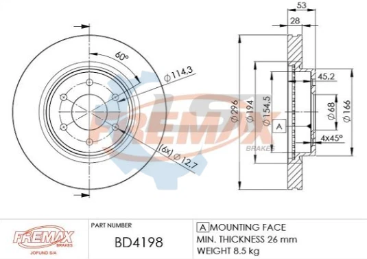 Rotores de disco delanteros Fremax + pastillas de freno para Nissan Navara RX ST ST-X D40 2.5 05-15 Foto 2 de 4
