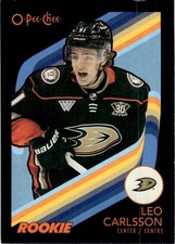 2023-24 O-Pee-Chee Update Black Border Rookie Leo Carlsson Rookie /100 Anaheim