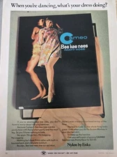 1966 Womens Cameo Bee Kee Nees Pantyhose Dancing legs  vintage Fashion ad 