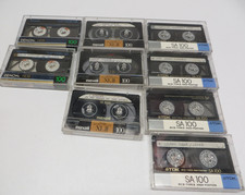 Lot of 9 Maxell XLII 100 TDK SA Denon HD6 Cassette Tapes Used